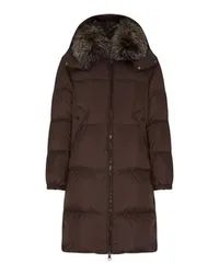 Yves Salomon Daunenjacke mit Fuchspelzkragen Brown