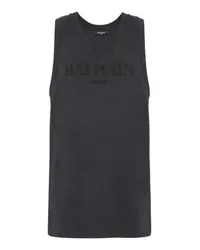 Balmain Tanktop mit Stickerei Grey