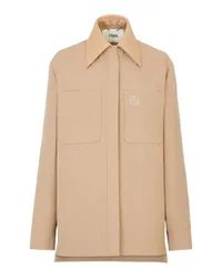 Fendi Go-To Jacke mit einreihigem Beige