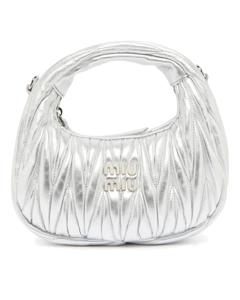 Miu Miu Mini-Hobo-Bag Wander aus gestepptem Nappaleder 