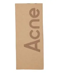 Acne Studios Jacquard-Schal mit Logo Beige