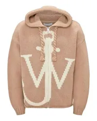 J.W.Anderson Hoodie mit Reißverschluss und Anker vorn Beige