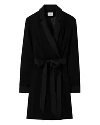 Claudie Pierlot Wickelkleid mit Reverskragen Black