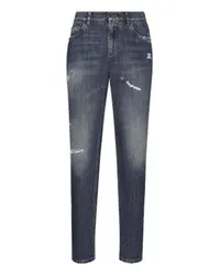 Dolce & Gabbana Blue Wash Jeans Regular Fit Blue