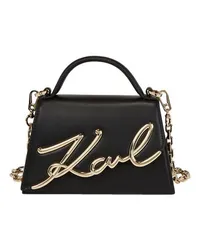 Karl Lagerfeld Kleine Crossbody-Tasche mit K/Signatur Black