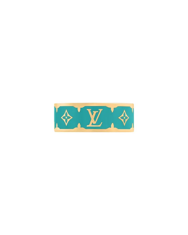 Louis Vuitton Nanogram Enamel Ring Blue