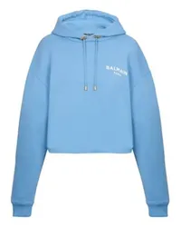 Balmain Kurzes Sweatshirt Öko-Design Blue