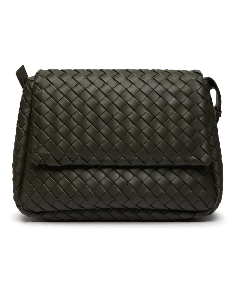 Bottega Veneta Überschlagtasche mit Trageriemen Intrecciato 