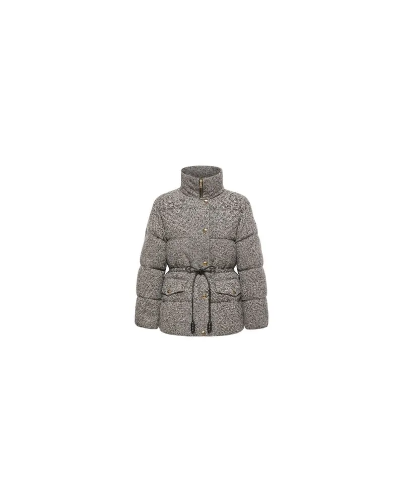 Moncler Kurze Daunenjacke mit Kapuze Diaphanes Grey