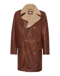 Brunello Cucinelli Zweireihiger Mantel Brown