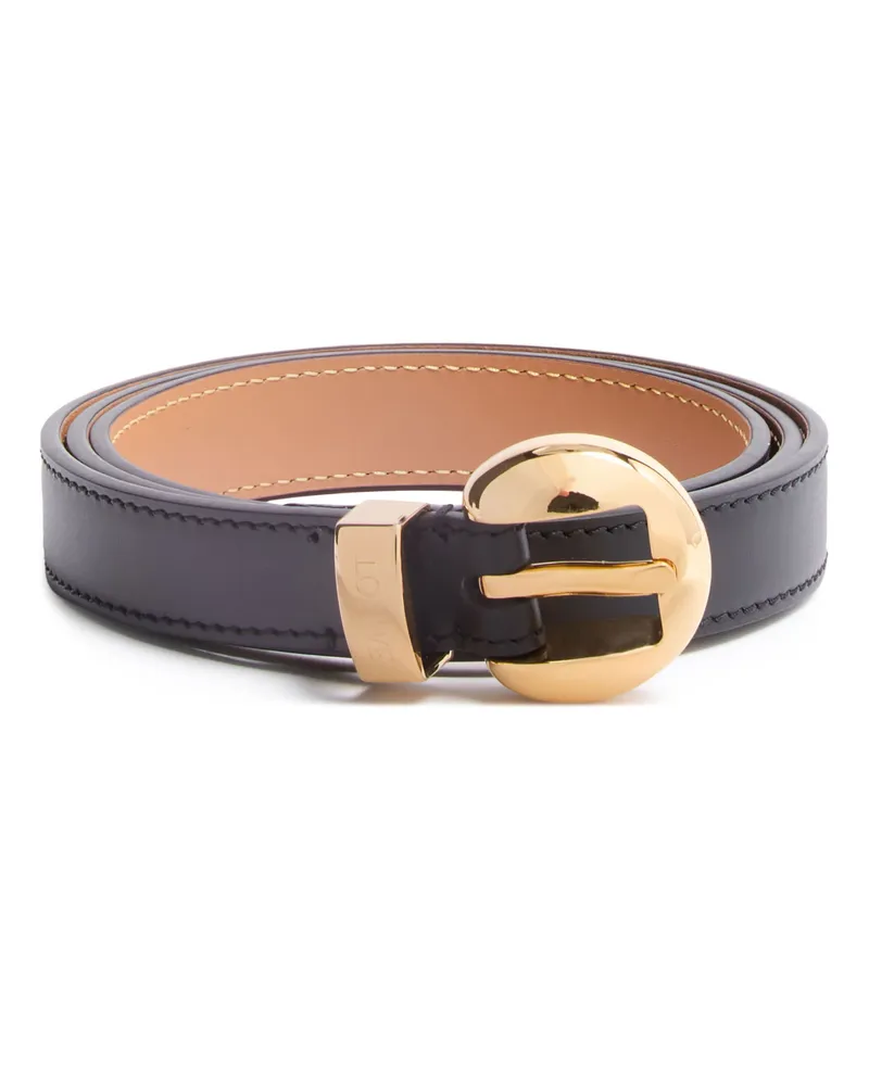 Loewe Gürtel Pebble aus glattem Kalbsleder Black