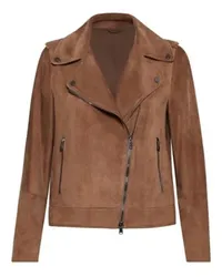 Brunello Cucinelli Bikerjacke Brown