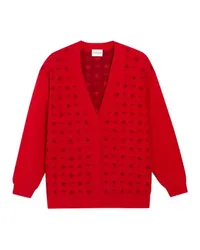 Claudie Pierlot Jacquard-Cardigan in Red