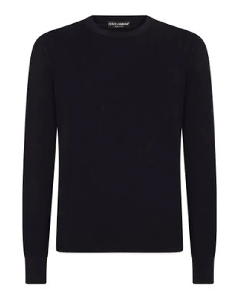 Dolce & Gabbana Pullover mit Rundhalsausschnitt Blue