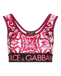 Dolce & Gabbana Majolika-Top mit Gummiband Multicolor