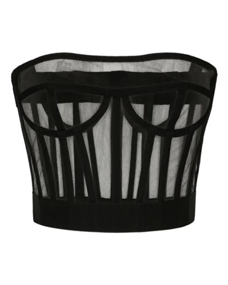 Dolce & Gabbana Bustier-Top Black