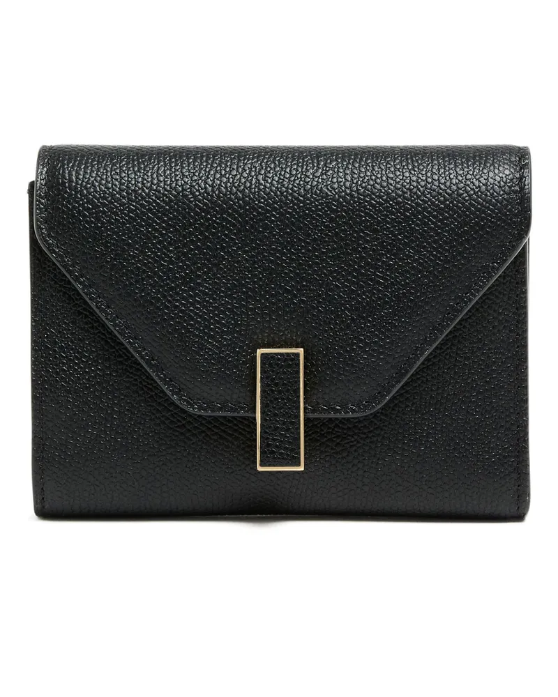 Valextra 3 CC Faltbare Geldbörse Iside Black