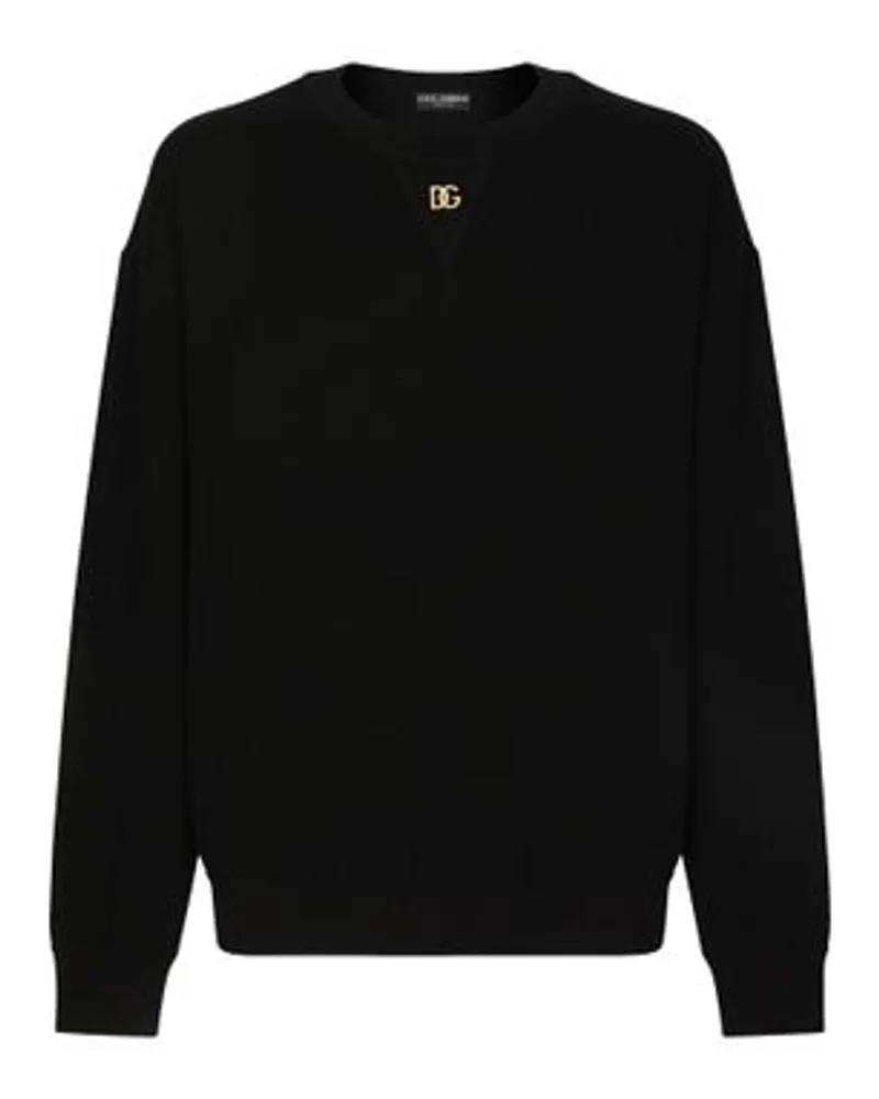 Dolce & Gabbana Pullover mit Rundhalsausschnitt Black