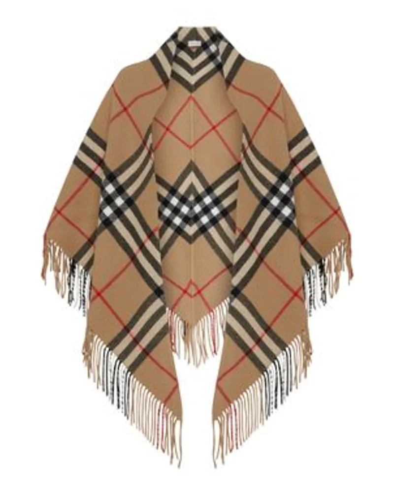 Burberry Großkariertes Cape Beige