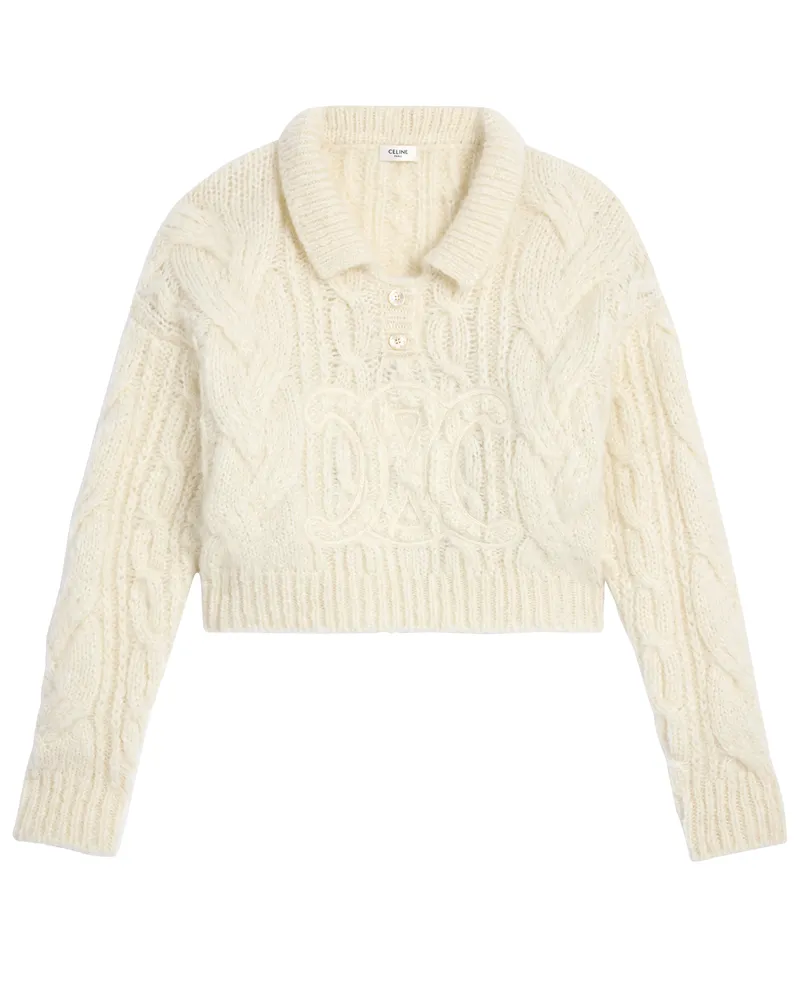 Celine Pullover aus aran-mohair und wolle 