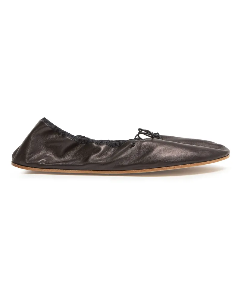 The Row Ballerinas aus Leder mit runder Spitze 
