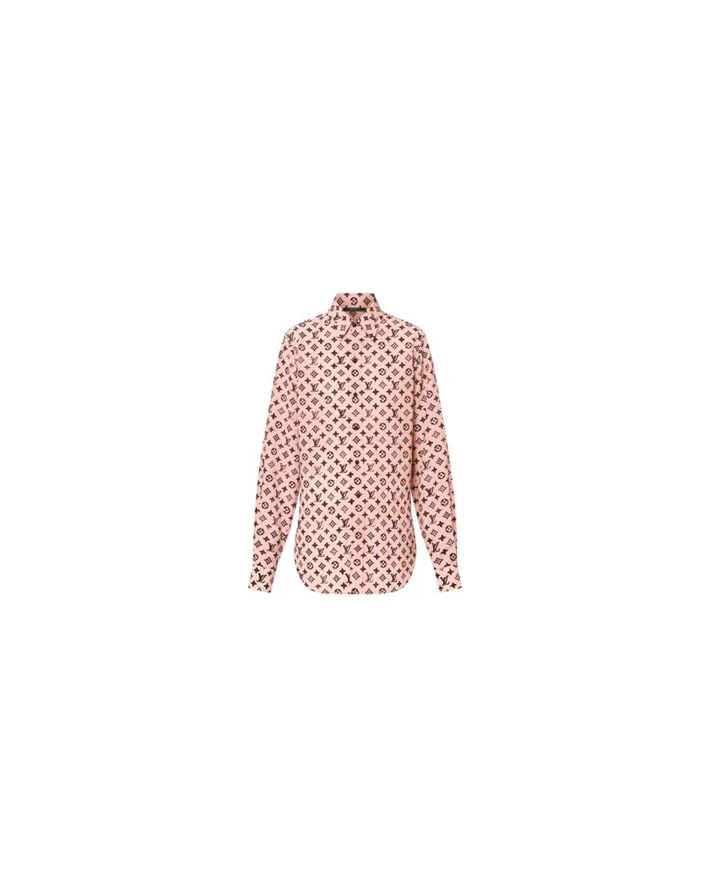 Louis Vuitton Hemd aus Seide mit Monogram-Motiv im verwaschenen Design Pink