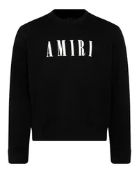 Amiri Rundhalspullover mit Logo Amiri Core Black