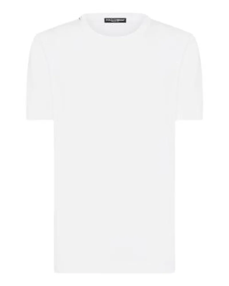 Dolce & Gabbana Baumwoll-T-Shirt mit Logo White