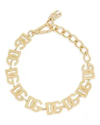 Dolce & Gabbana Choker mit mehreren DG-Logos Gold