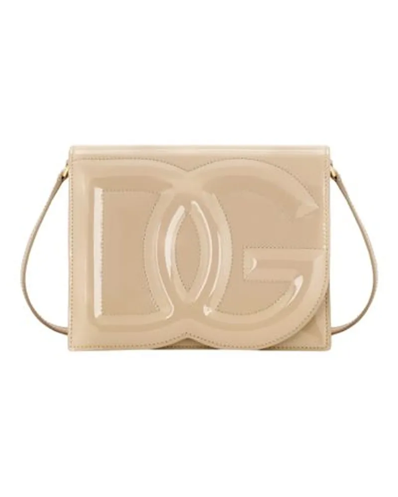 Dolce & Gabbana Umhängetasche mit DG-Logo Beige