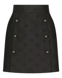 Dolce & Gabbana Minirock mit DG-Logo im Allover Black