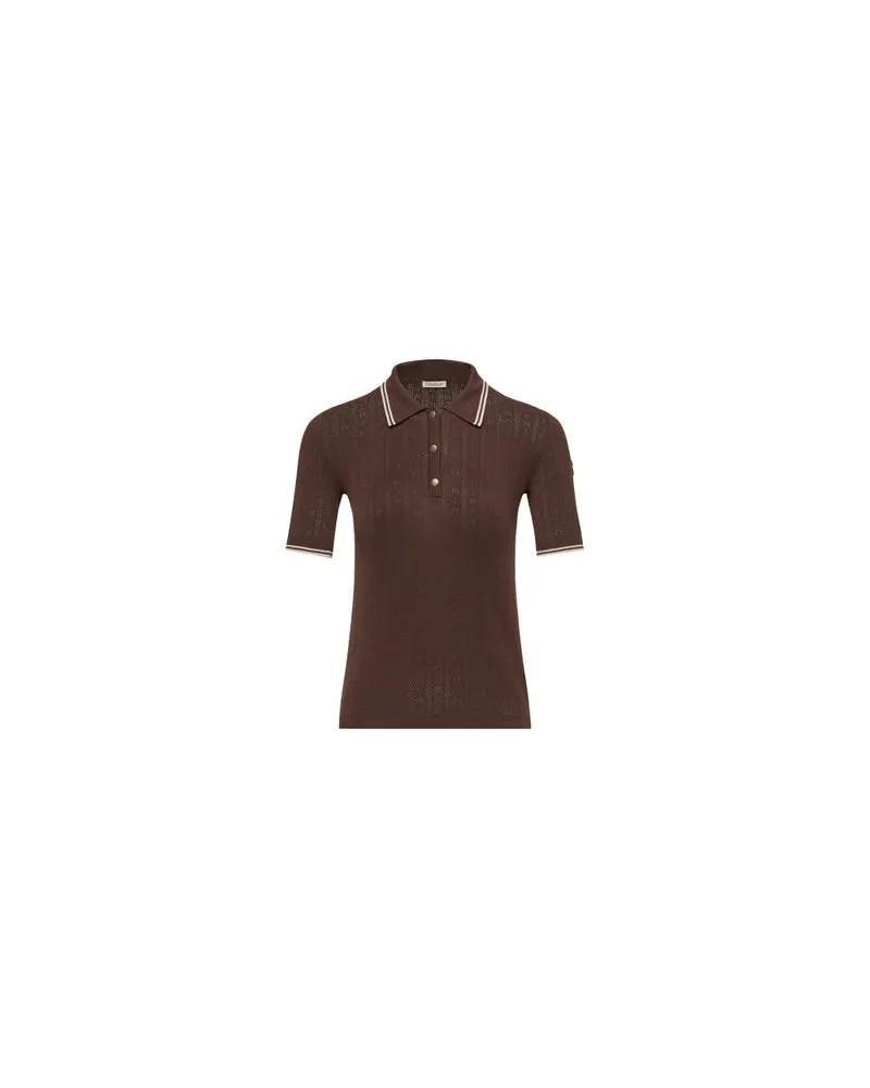 Moncler Kurzärmeliges Poloshirt Blue