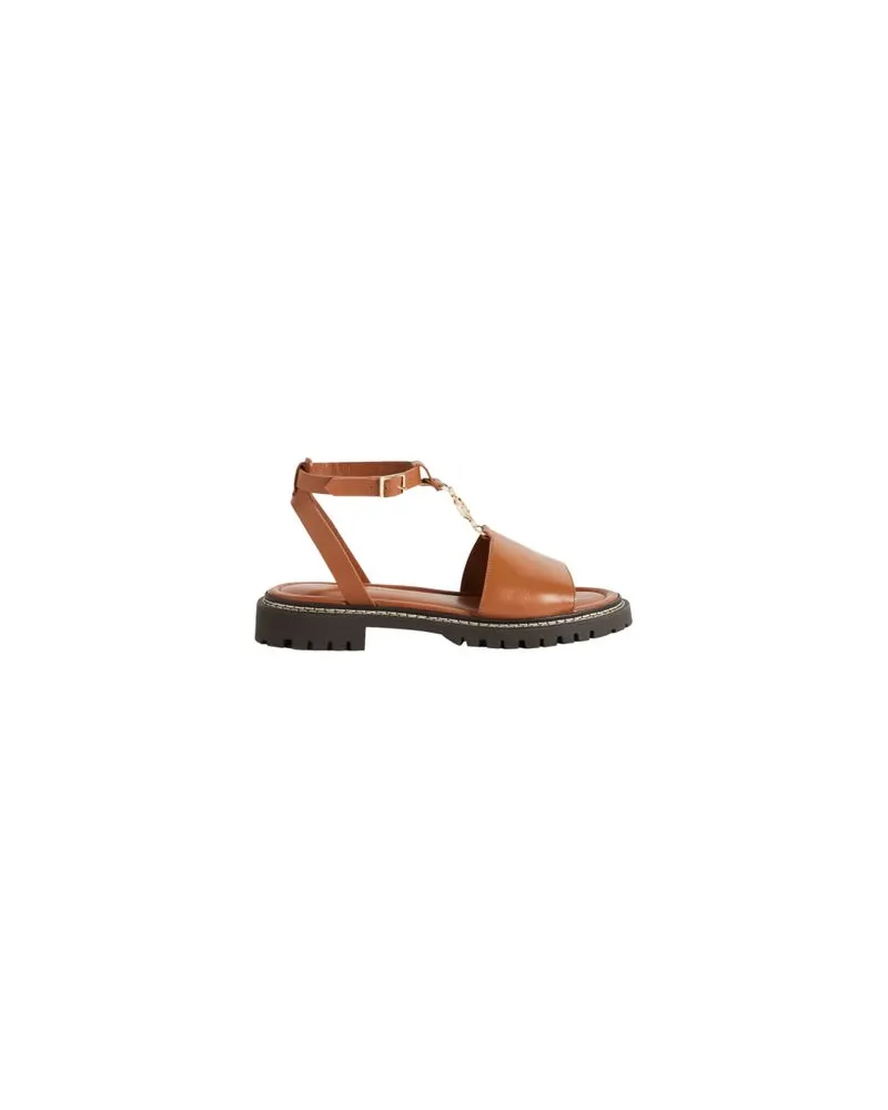 Claudie Pierlot Ledersandalen, karamellfarben Brown