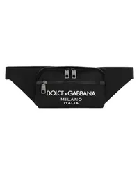 Dolce & Gabbana Kleine Nylon-Gürteltasche Black