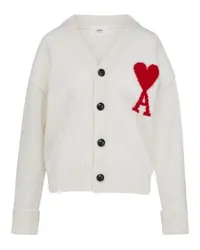 AMI Paris Cardigan Ami De Cœur Off-white