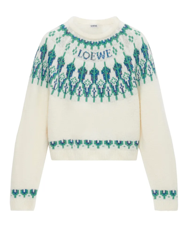 Loewe Rundhalspullover aus Wolle und Polyamid 