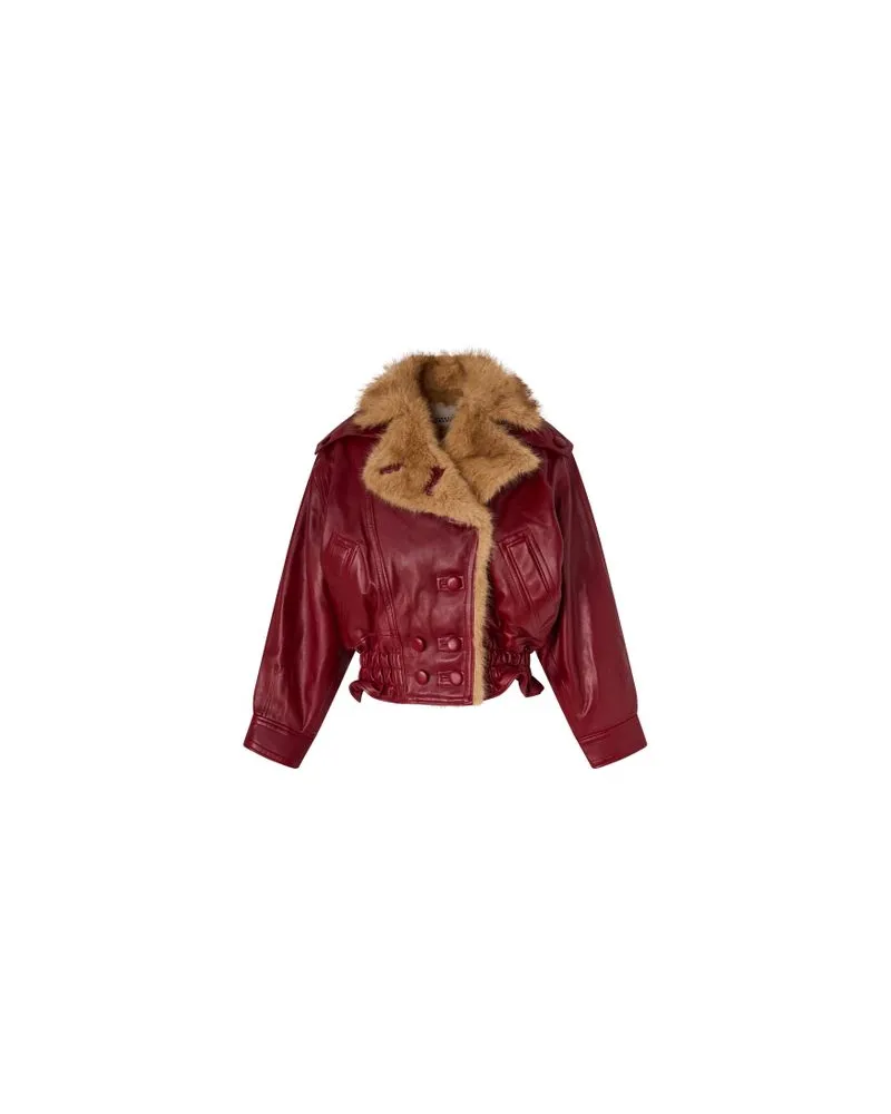 Isabel Marant Lederjacke Valina Red