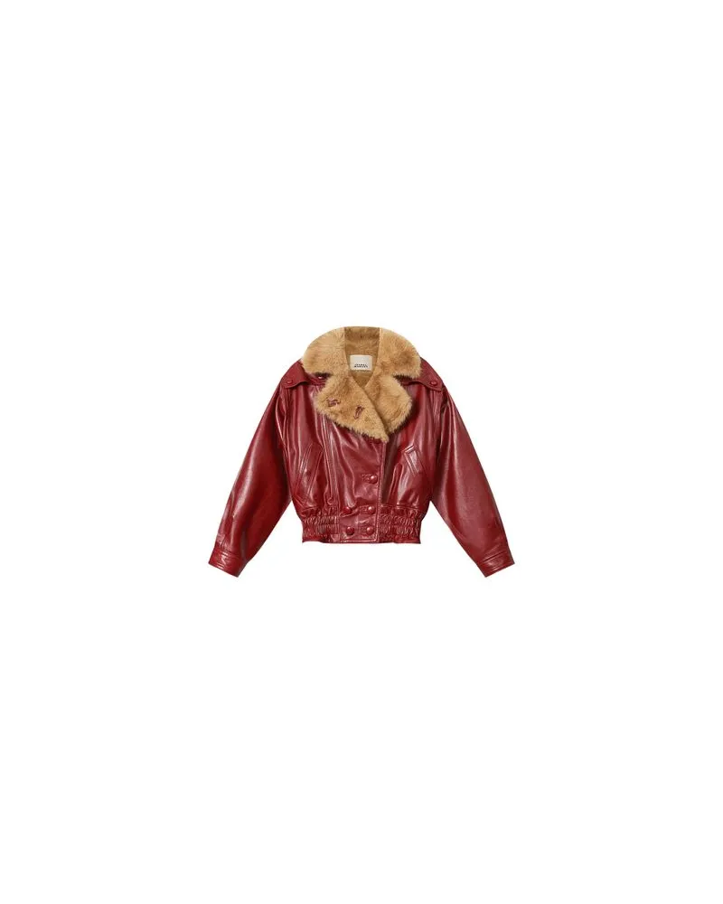 Isabel Marant Lederjacke Valina Red