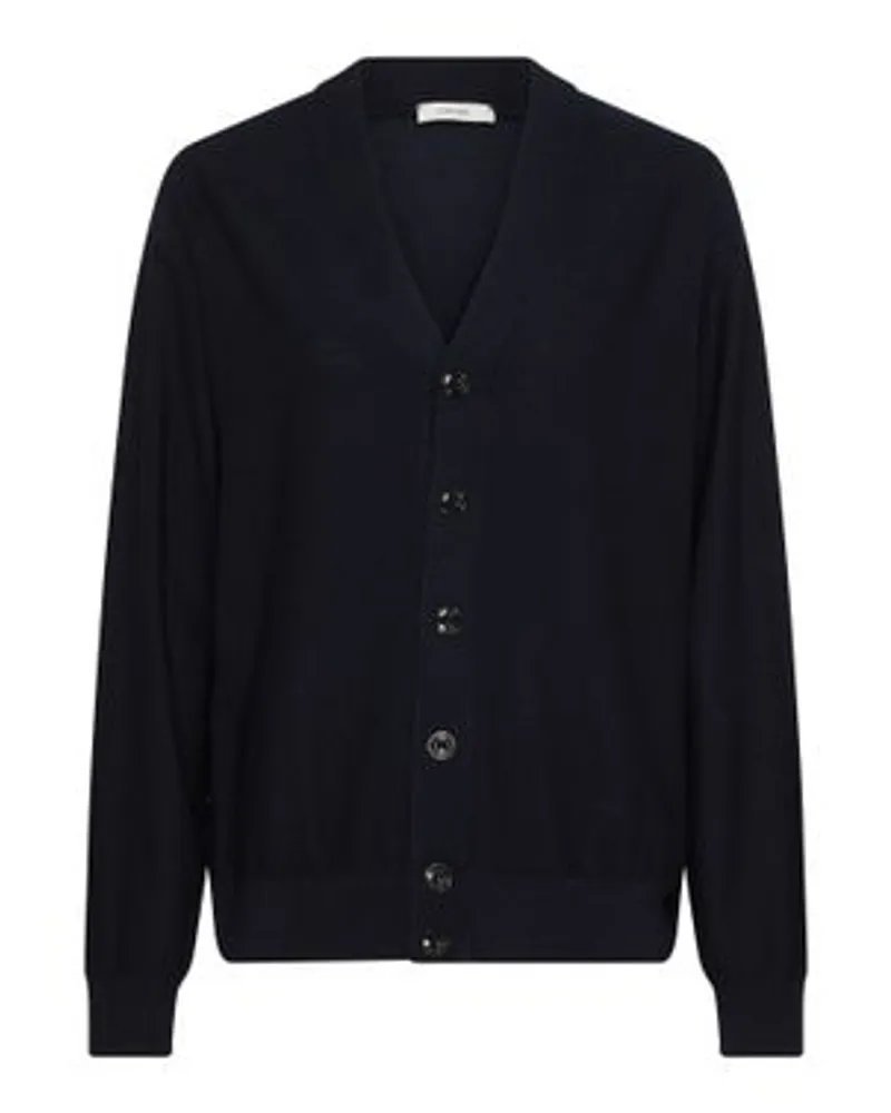 Christophe Lemaire Cardigan mit Zopfmuster Blue