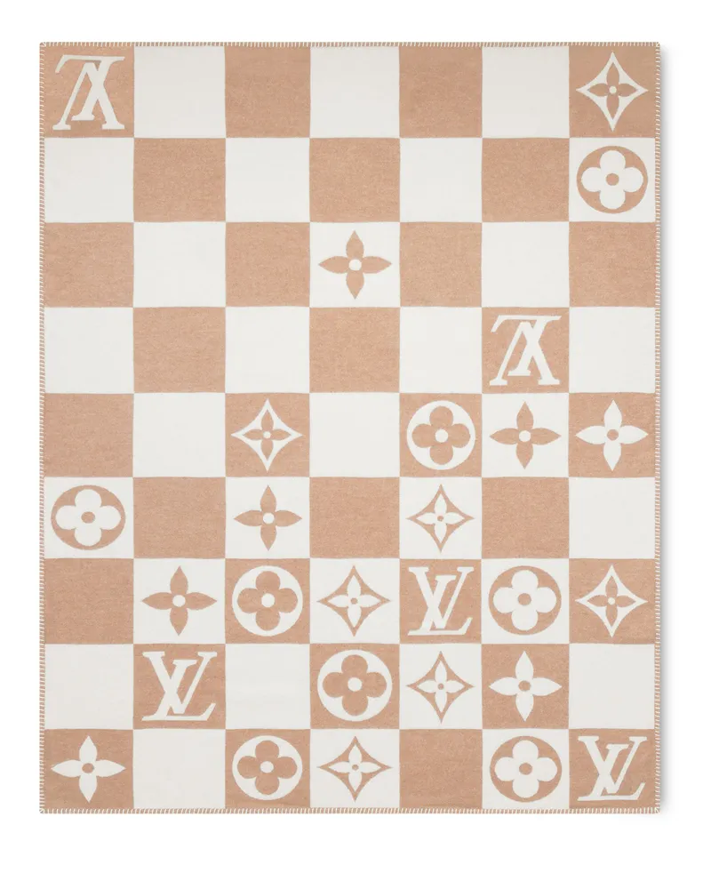 Louis Vuitton LV Checkmate Decke Beige