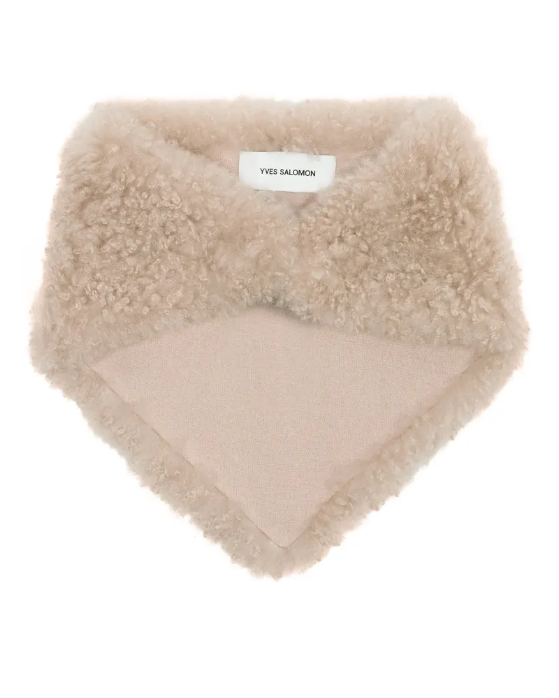 Yves Salomon Bandana aus Lammfell Beige