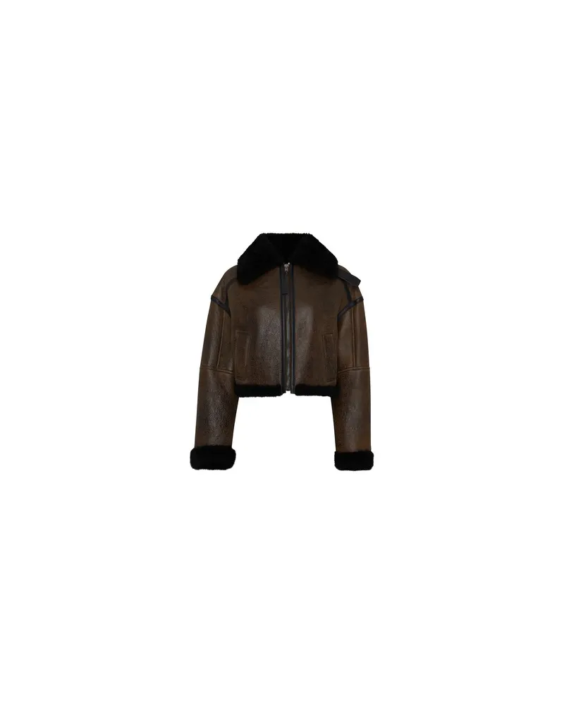 Acne Studios Lederjacke Brown