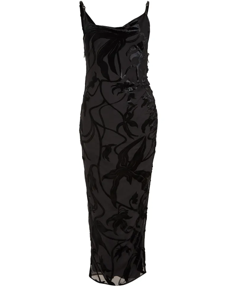 Thierry Mugler Bedrucktes Midikleid 