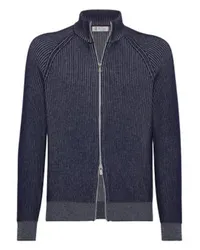 Brunello Cucinelli Cardigan in Vanisé-Strick Blue