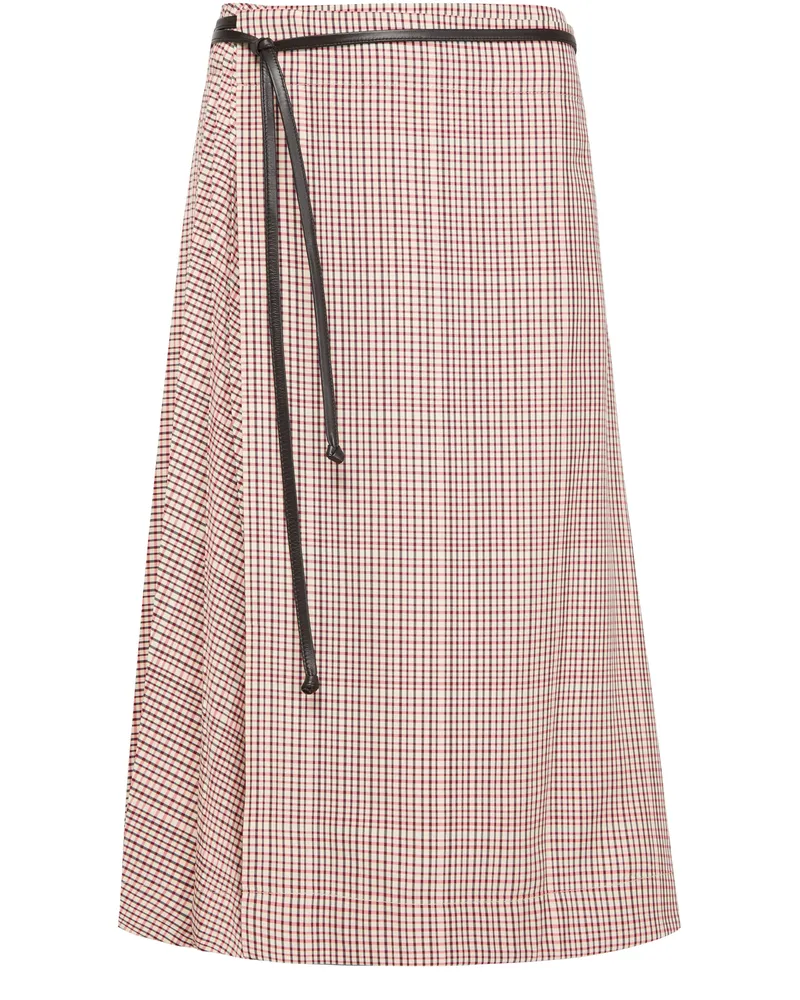 Bottega Veneta Karierter Rock aus Baumwolle 