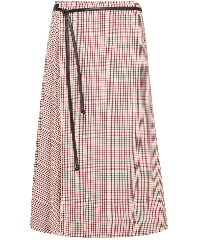 Bottega Veneta Karierter Rock aus Baumwolle 
