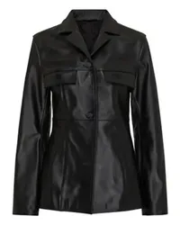 Totême Lederjacke Hourglas Black