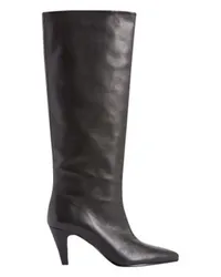 Claudie Pierlot Hohe Lederstiefel Black