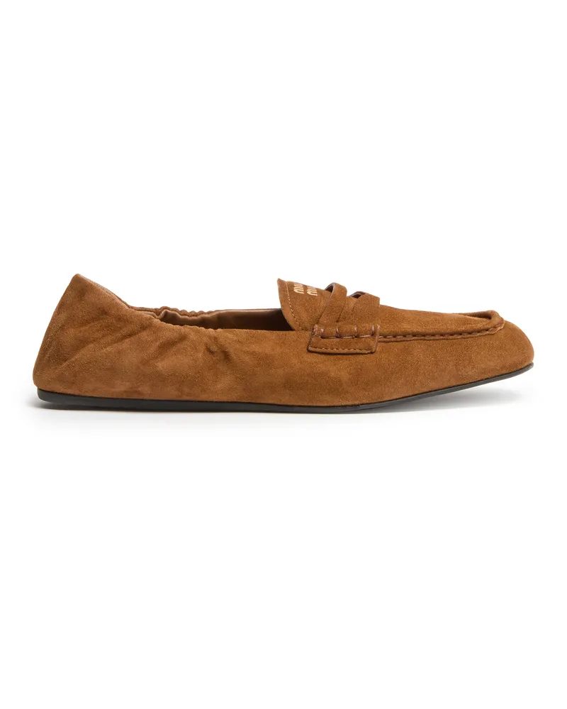 Miu Miu Mokassins aus weichem Wildleder 