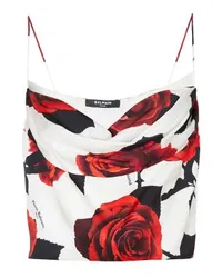 Balmain Top Nuisette mit Printmotiv Red